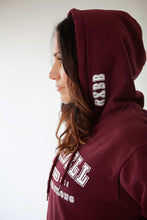 Load image into Gallery viewer, Burgundy Made For The Strong Hoodie