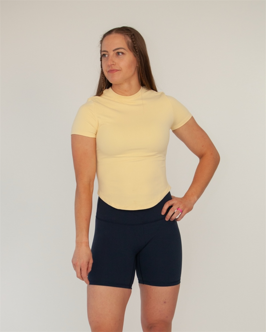 Sculpt Tee- Lemon Cream