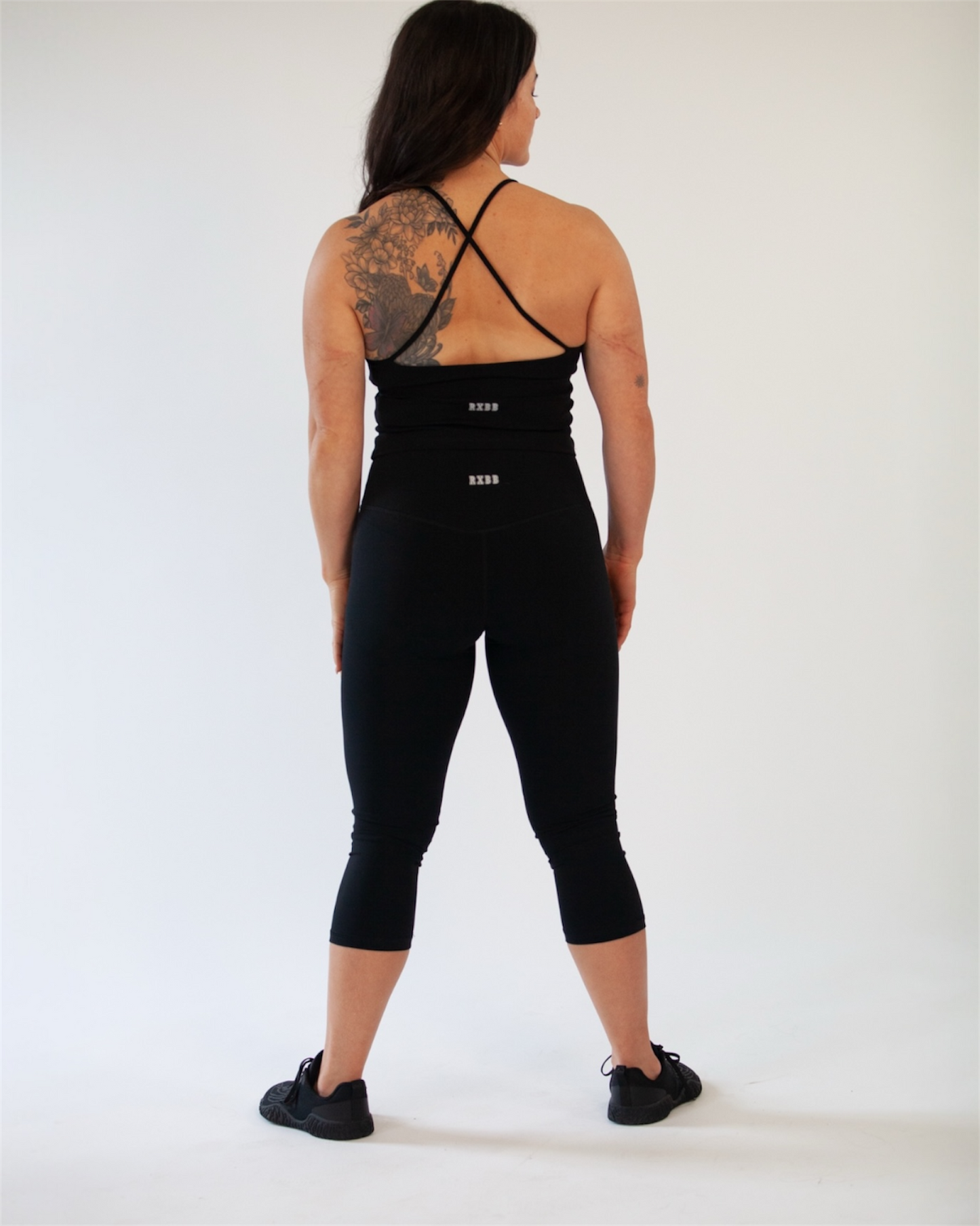 High Rise Crop Leggings 21”- Black
