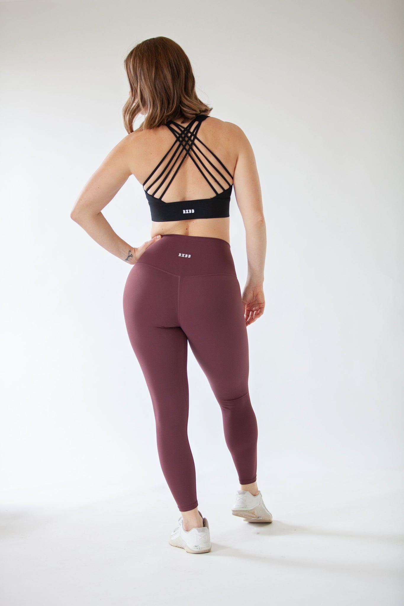 High Waist, Stretchy and Recovery Sports Leggings Burgundy Shop