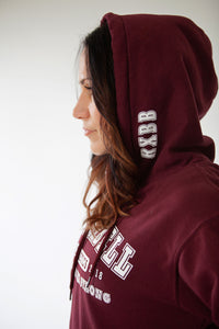 Made For The Strong Hoodie- Burgundy